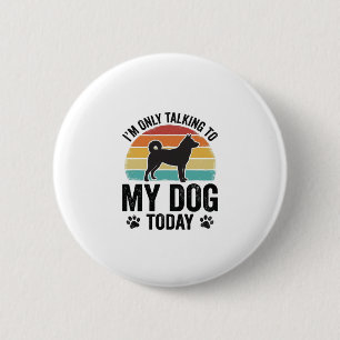 Grappige Hond Liefhebber Vintage Zonsondergang Cit Ronde Button 5,7 Cm