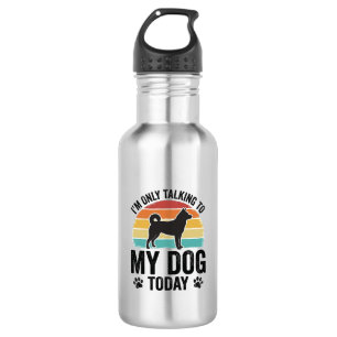 Grappige Hond Liefhebber Vintage Zonsondergang Cit Waterfles