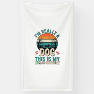 Grappige Hond Mens Kostuum Vintage Halloween T-shi Spandoek