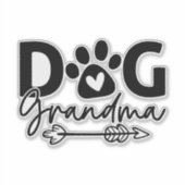 Grappige hond oma sticker (Voorkant)