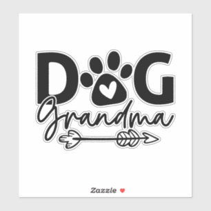 Grappige hond oma sticker