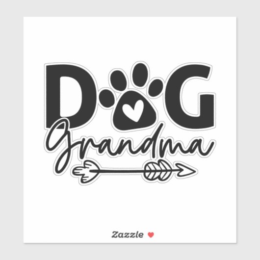 Grappige hond oma sticker (Vel)