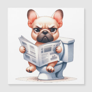 Grappige hond op toilet