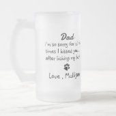 Grappige hond papa huisdier foto matglas bierpul (Links)