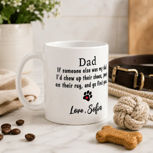 Grappige Hond Papa - Vaderdag Huisdier Foto Koffie Koffiemok