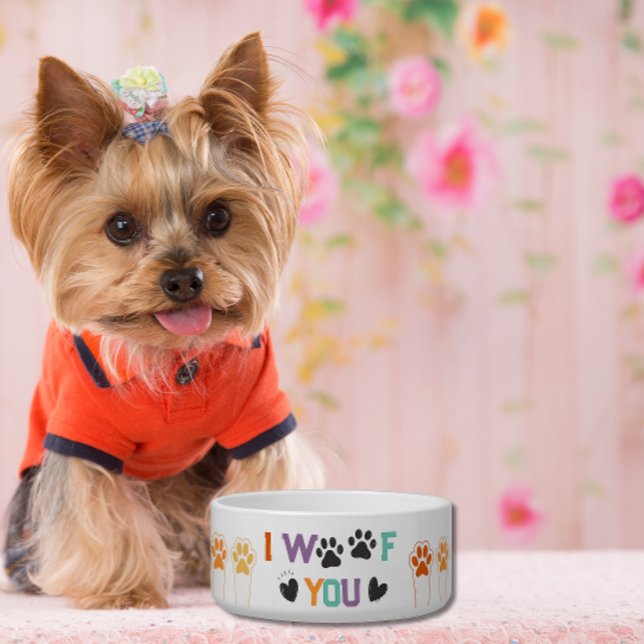 Grappige hond Paws Lover Voerbakje (Creator heeft geüpload)