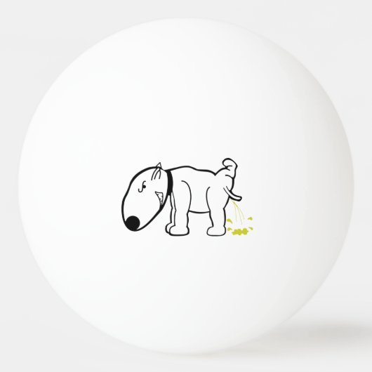 Grappige hond plassen Ping of Beer Pong Ball (Voorkant)