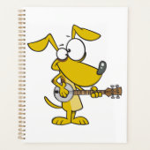Grappige hond speelt banjo muziek planner (Voorkant)