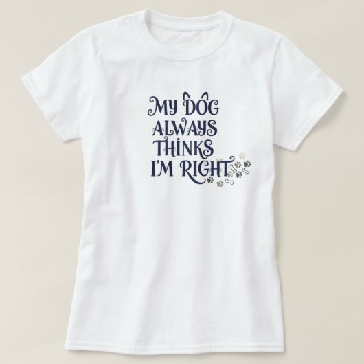 Grappige Hond Tekst T-shirt (Design voorkant)