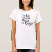 Grappige Hond Tekst T-shirt (Voorkant)