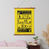 Grappige hond training instructie handleiding hangend wandkleed (Slaapkamer)