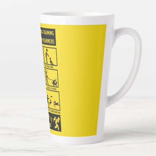 Grappige hond training instructie handleiding latte mok (Rechts)