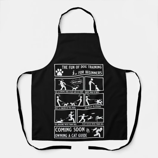 Grappige hond training instructie handleiding schort (Voorkant)