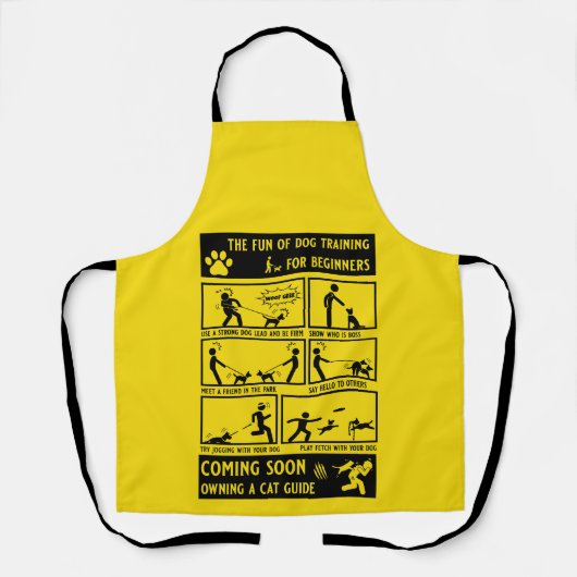 Grappige hond training instructie handleiding schort (Voorkant)