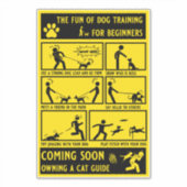 Grappige hond training instructie handleiding sticker (Voorkant)
