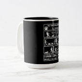 Grappige hond training instructie handleiding tweekleurige koffiemok (Voorkant links)