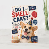 Grappige Hond Verjaardag Kaart (Voorkant)