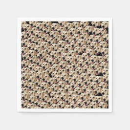 Grappige Hond Verjaardagspartij Custom Gezicht Fot Servet