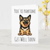 Grappige hond wordt snel goed kaarten (Gele Bloem)