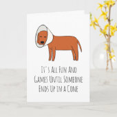 Grappige hond wordt snel goed kaarten (Gele Bloem)