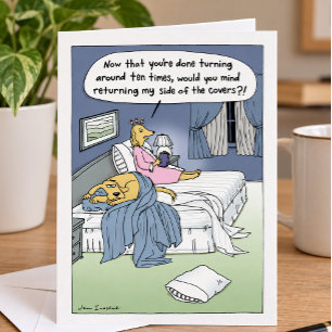 Grappige honden cartoon koppel huwelijksjubileum kaart