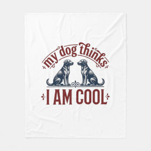 Grappige Honden Citaten Vintage Gravure T-Shirt On Fleece Deken