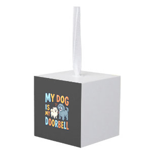 Grappige Honden Deurbel Huisdierliefhebber Kubus Ornament