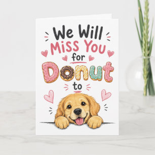 Grappige Honden Donut Afscheids Cadeau Collega Pen Kaart