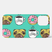 Grappige honden, donuts, koffie patroon. Case-Mate iPhone case (Achterkant (horizontaal))