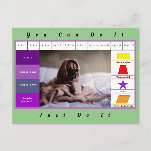 Grappige honden educatief spel briefkaart (Voorkant)