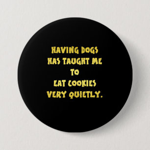 Grappige honden en koekjes grap ronde button 7,6 cm