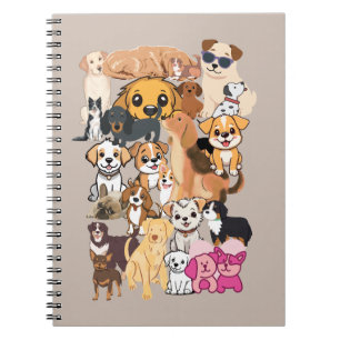 Grappige Honden Familie Portret Notitieboek
