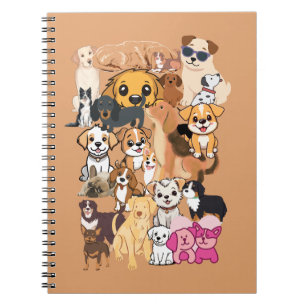 Grappige Honden Familie Portret Notitieboek