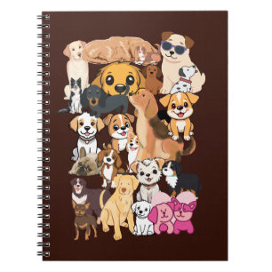 Grappige Honden Familie Portret Notitieboek