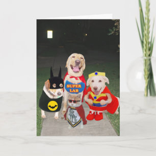 Grappige honden Halloween Kaart