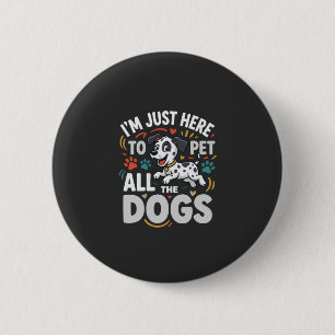 Grappige Honden Huisdier Liefhebber Vector Ronde Button 5,7 Cm
