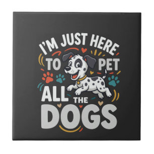 Grappige Honden Huisdier Liefhebber Vector Tegeltje