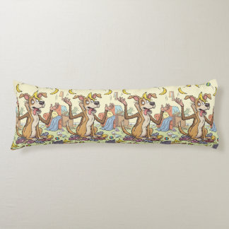 Grappige honden kunst body kussen – Whimsical woon