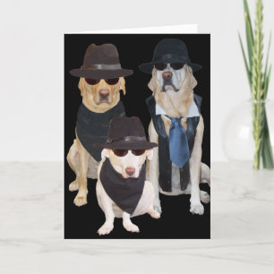 Grappige honden / labs over de heuvel verjaardag kaart