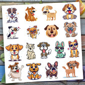 Grappige honden set 2 sticker