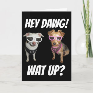 GRAPPIGE HONDEN VERJAARDAGSKAARTEN, FEEST! KAART