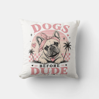 Grappige honden voor kerels Franse Bulldog Kussen
