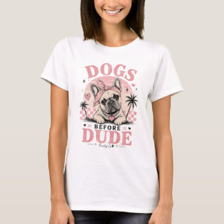 Grappige honden voor kerels Franse Bulldog T-shirt