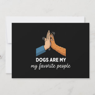 Grappige "Honden zijn mijn favoriete mensen" quote Bedankkaart