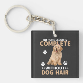 Grappige Hondenhaar Huisdecoratie | Goud Retriever Sleutelhanger
