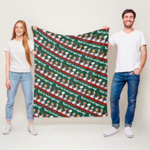Grappige hondenkoor blaft! Kerstlied grap cartoon Fleece Deken