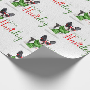 Grappige hondenliefhebber Kerstmis Boston Terrier Cadeaupapier