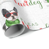 Grappige hondenliefhebber Kerstmis Boston Terrier Cadeaupapier (Rol Hoek)