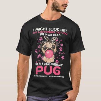 Grappige hondenliefhebbers in mijn hoofd speel ik t-shirt