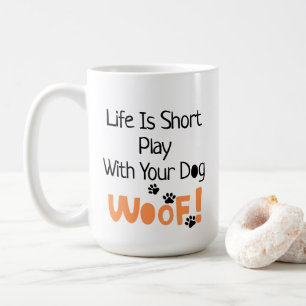 Grappige hondenliefhebbers Whimsical typografie Ho Koffiemok